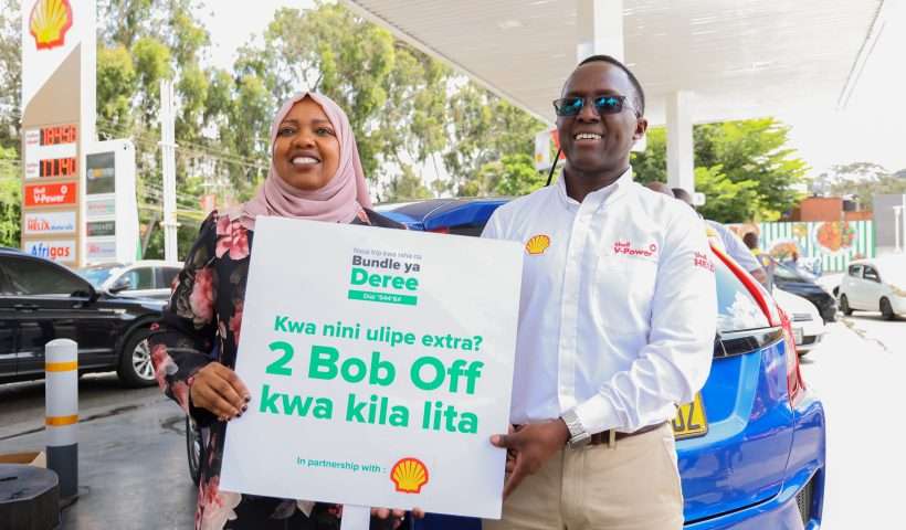 From left:Fawzia Alia-Kimanthi - Chief Consumer Business Officer, Safaricom PLC with Peter Murungi, Managing Director, Vivo Energy at the launch